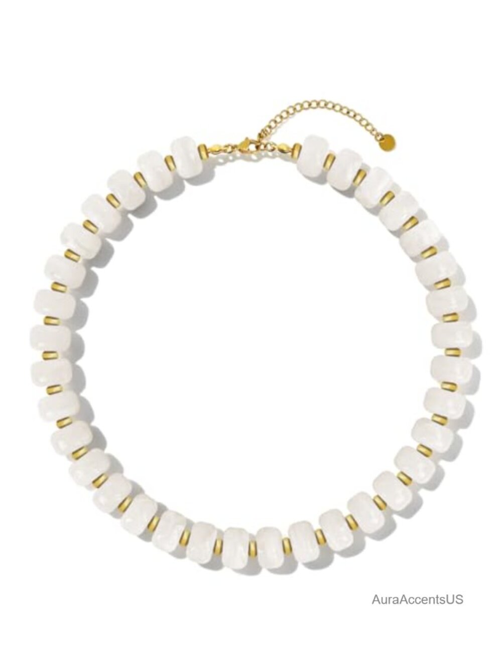 Chunky Beaded Necklace Choker Women Acrylic Resin Boho Statement Jewelry